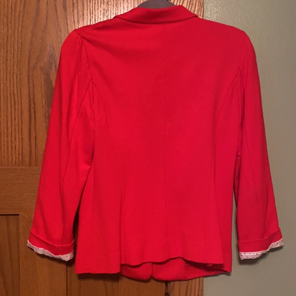 Kensie Red Knit Blazer - Picture 4 of 4